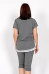 Vienetta Kadın Kısa Kollu Caprı Battal Pijama Takımı