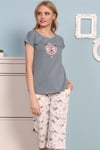 Vienetta Kadın Kısa Kollu Caprı Pijama Takımı