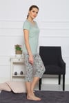 Vienetta Kadın Kısa Kollu Caprı Pijama Takımı
