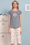 Vienetta Kadın Kısa Kollu Caprı Pijama Takımı