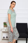 Vienetta Kadın Kısa Kollu Caprı Pijama Takımı
