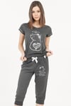 Vienetta Kadın Kısa Kollu Caprı Pijama Takımı