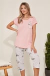 Vienetta Kadın Kısa Kollu Caprı Pijama Takımı