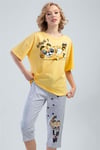 Vienetta Kadın Kısa Kollu Capri Pijama Takımı