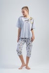Vienetta Kadın Kısa Kollu Kapri Pijama Takımı