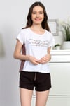 Vienetta Kadın Kısa Kollu Şortlu Pijama Takımı