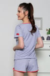 Vienetta Kadın Kısa Kollu Şortlu Pijama Takımı