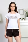 Vienetta Kadın Kısa Kollu Şortlu Pijama Takımı
