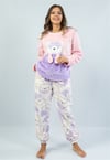 Vienetta Kadın Leylak Polar Uzun Kol Büzgülü Paçalı Cepli Pijama Takım 1030700131