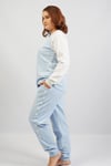 Vienetta Kadın Mavi Büyük Beden Uzun Kol Cepli Manşetli Pijama Takım 105230000