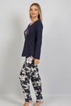 Vienetta Kadın (Mavi) Uzun Kollu Pijama Takımı 1070440248