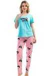 Vienetta Kadın (Mint) Kısa Kollu Pijama Takımı 1114534115