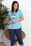 Vienetta Kadın Pijama Caprı Battal