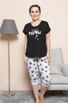 Vienetta Kadın Pijama K.Kol Caprı Battal