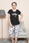 Vienetta Kadın Pijama K.Kol Caprı Battal