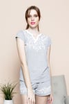 Vienetta Kadın Pijama K.Kol Sort