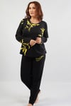 Vienetta Kadın (Siyah) Uzun Kollu Büyük Beden Pijama Takımı 1052972690 