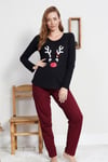 Vienetta Kadın Siyah Uzun Kollu Pijama Takımı 0060842090