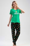 Vienetta Kadın (Yeşil) Kısa Kollu Pijama Takımı 1112606681