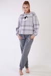 Vienetta Man 3031890441 Kadın Uzun Kollu Polar Pijama Takımı