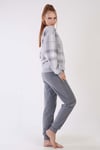 Vienetta Man 3031890441 Kadın Uzun Kollu Polar Pijama Takımı