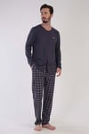 Vienetta Man 3050222106 Erkek Uzun Kollu P.Suprem Pijama Takımı
