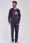 Vienetta Man Siyah Erkek Uzun Kollu P.Suprem Pijama Takımı