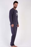 Vienetta Man Siyah Erkek Uzun Kollu P.Suprem Pijama Takımı