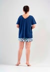 Vienetta (Mavi) Kadın Kısa Kollu Şortlu Büyük Beden Pijama Takımı 1114810530