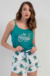 Vienetta (Mint) Kadın İp Askılı Şortlu Pijama Takımı 1100365860