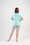 Vienetta (Mint) Kadın Kısa Kollu Kaprili Büyük Beden Pijama Takımı 1114850017