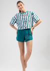 Vienetta (Mint) Kadın Kısa Kollu Şortlu Pijama Takımı 1113003385-B