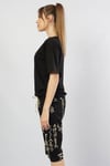 Vienetta (Siyah) Kadın Kısa Kollu Kaprili Pijama Takımı 1050011233
