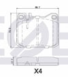 FREN BALATA ON MERCEDES 200 (W123) 2.3 1977-1985 / MERCEDES 200 (W123) 2.4 D 1977-1985 A0004209520 A0004206020 A0014209920 0025864542 A0014207520