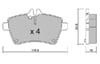 FREN BALATA ON MERCEDES A SERISI A 200 2004-2012/ A 150 2004-2012/ A 160 CDI 2004-2012/ A 170 CDI 2004-2012/ B SERISI B 200 CDI 2005-2011/ B 150 2005