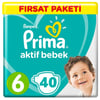 Prima Aktif Bebek Bezi 6 Beden 40 Adet Fırsat Paketi