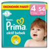 Prima Aktif Bebek Bezi 4 Beden 54 Adet Fırsat Paketi