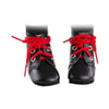 Bota Negra Cordon Rojo 04917