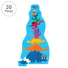 Crocodile Creek Dev Kule Puzzle - 30 Parça - Dinozor