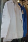 Beyaz Kolları Yıldızlı Uzun Sweatshirt               
