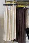 Krem Palazzo Kemerli Pantolon