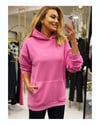 Pembe Kapşonlu Sweatshirt