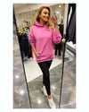 Pembe Kapşonlu Sweatshirt