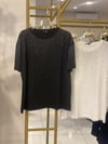 Serpme Taşlı Siyah Tshirt