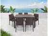 ARIZONA 80X140 MASA VE NAPOLİ SANDALYE PLASTİK RATTAN BAHÇE MASA TAKIMI ANTRASİT