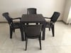 ARIZONA 80X80 MASA VE FLORA SANDALYE PLASTİK RATTAN BAHÇE MASA TAKIMI ANTRASİT