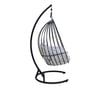 SPİDER RATTAN ÖRGÜ KAFES ASKI SALINCAK GRİ KIRÇIL İSKELET KREM MİNDERLİ