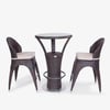 STEP BAR SENTETİK ÖRGÜ RATTAN MASA CAMLI