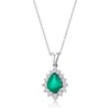  1.31 Ct Pırlanta Zümrüt Kolye