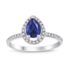 0.78 Karat Safir Damla Kesim Pırlanta Safir Yüzük